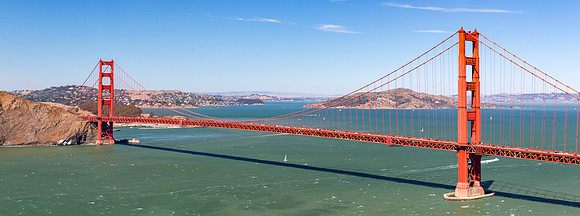 Aerial photo of the Golden Gate Bridge, San Francisco