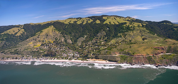 04302010 panoramic - Stinson Beach & Mt Tamalpais
