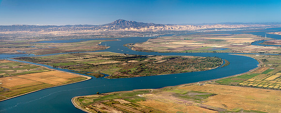 10262010 panoramic - Bradford Island with Mt Diablo in the Delta.jpg