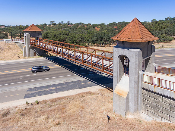 Johnny Cash Pedestrian Bridge Drone Aerial Photography, Digital Sky Aerial Imaging