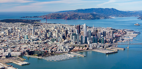 02022018 aerial panoramic - San Francisco Aerial Photography