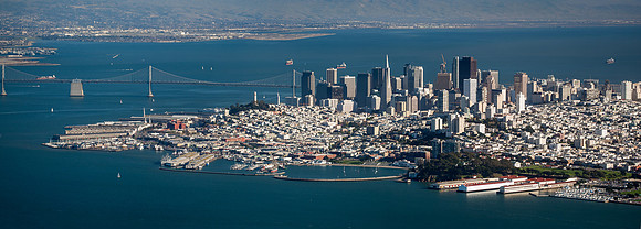 02212014 aerial panoramic - San Francisco Skyline