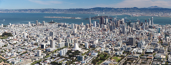 03282015 aerial panoramic - San Francisco Skyline