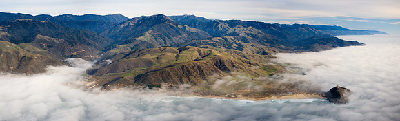 01142008 panoramic - Bigf Sur Coastline & Point Sur Lighthouse